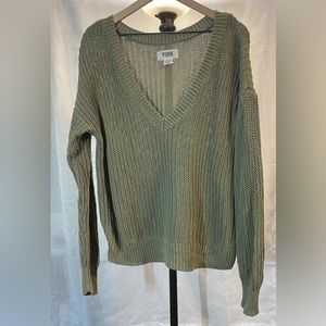 PINK Victoria’s Secret ~ cozy knit v neck sweater